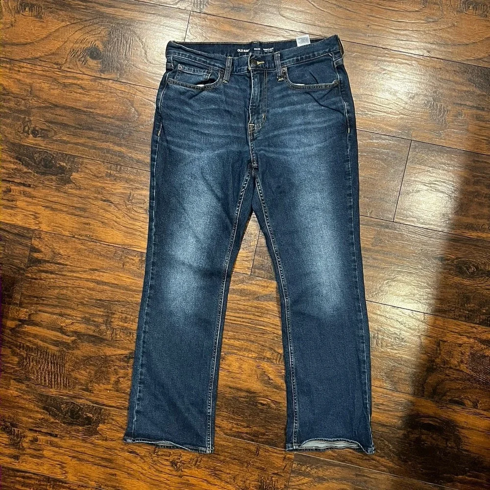 Old Navy Boot-Cut Built-In Flex Mens Jeans 32/30 Blue Stretch Denim Bootcut